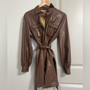 Hot leather dress